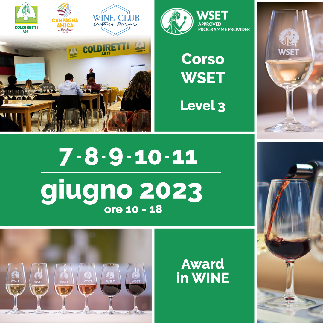WSET Award in Wines Level 3 - Giugno 2023